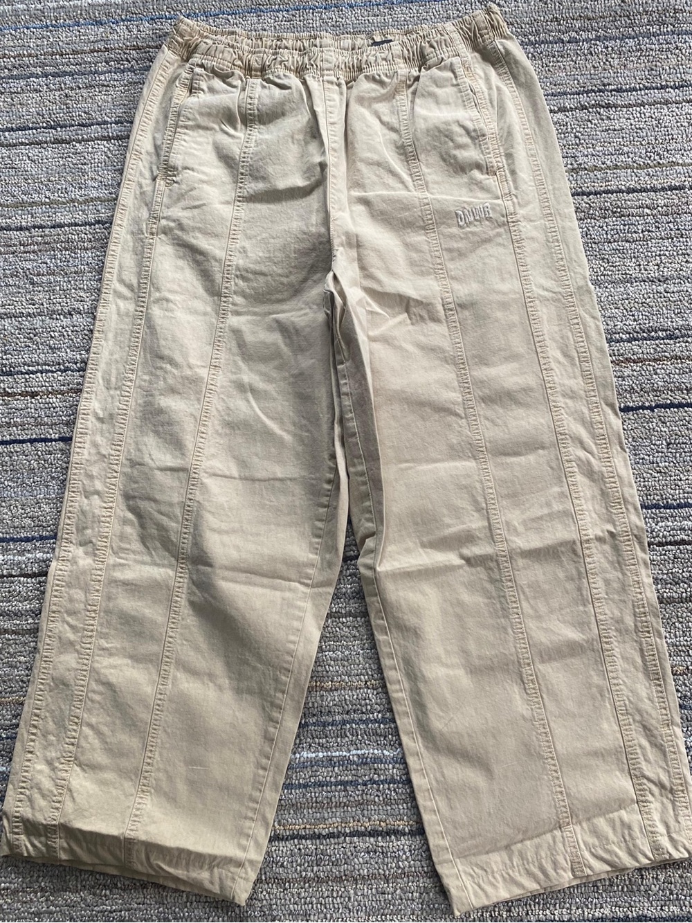 Zara Beige Khaki Wide-Leg Chinos